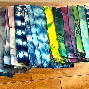 Hand-Dyed Flour Sack Dish Towels NWT